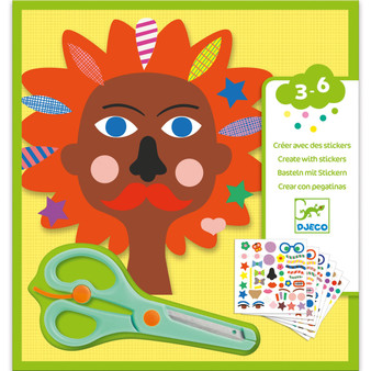 Djeco Hair Dresser Sticker Collage Activity