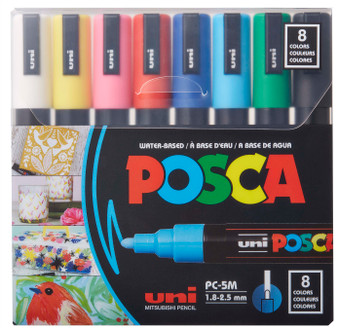 POSCA Paint Markers, 16 Color Medium Tip Set – ARCH Art Supplies