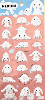 BC Mini Stickers Puffy White Rabbit