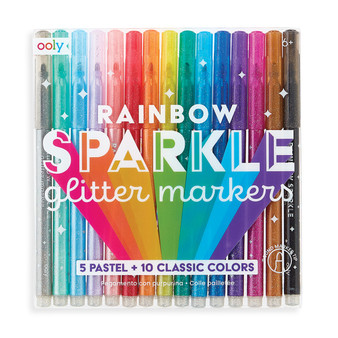OOLY Rainbow Sparkle Glitter Marker Set