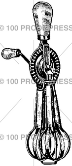 100 Proof Press Rubber Stamp Egg Beater