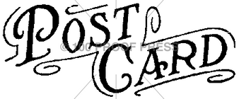 100 Proof Press Rubber Stamp Simple Postcard