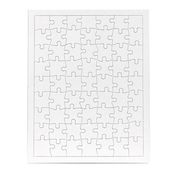 Hygloss Rectangular Blank Puzzle 9 1/2" x 12" 63 Piece - 6 Pack