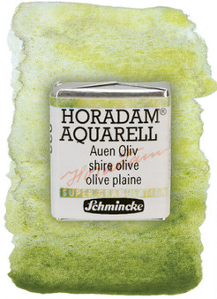 Schmincke Horadam Supergranulating Watercolor Half Pan Shire Olive