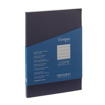 Fabriano Ecoqua Plus Glue-Bound Notebook Ruled A5 Navy