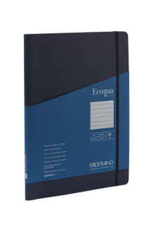 Fabriano Ecoqua Plus Hidden Spiral-Bound Notebook A4 Ruled Navy
