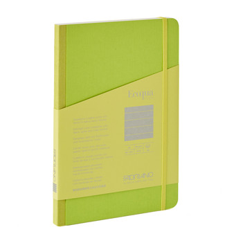 Fabriano Ecoqua Plus Fabric-Bound Notebook A5 Ruler Lime