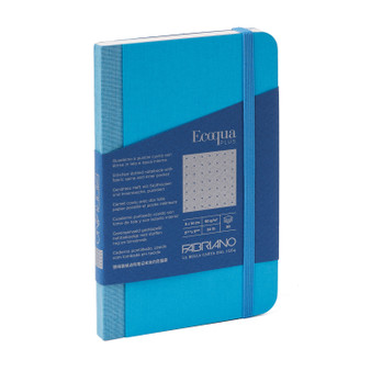 Fabriano Ecoqua Plus Fabric-Bound Notebook 3.5X5.5 Dot Turquoise