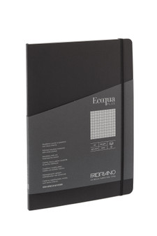 Fabriano Ecoqua Plus Stitch-Bound Notebooks 8.3x11.7" A4 Graph Black