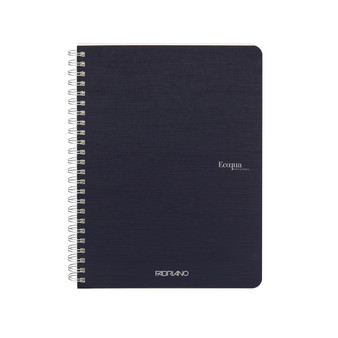 Fabriano Ecoqua Original Spiral-Bound Notebook Blank A5 Navy