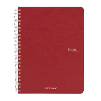 Fabriano Ecoqua Original Spiral-Bound Notebook Grid A5 Cherry