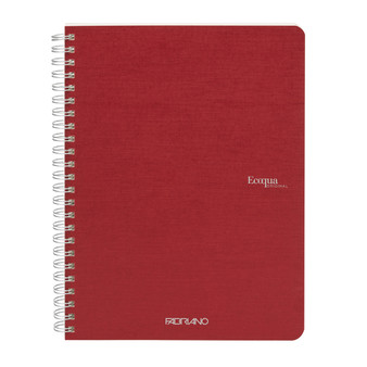 Fabriano Ecoqua Original Spiral-Bound Notebook Lined A5 Cherry