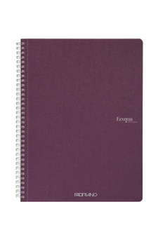 Fabriano Ecoqua Original Spiral-Bound Notebook Lined A4 Wine