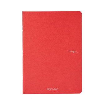 Fabriano Ecoqua Original Staple-Bound Notebook A5 Grid Red