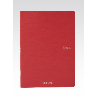 Fabriano Ecoqua Original Staple-Bound Notebook A5 Lined Cherry