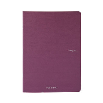 Fabriano Ecoqua Original Staple-Bound Notebook A5 Lined Wine