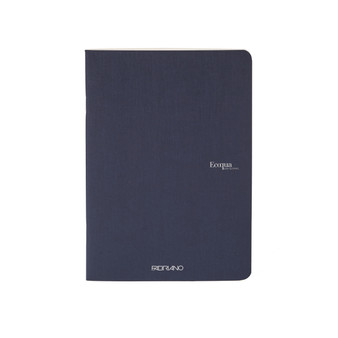 Fabriano Ecoqua Original Staple-Bound Notebook A4 Blank Navy