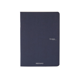 Fabriano Ecoqua Original Staple-Bound Notebook A4 Grid Navy