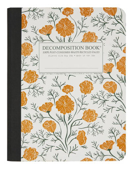 Michael Roger Press Decomposition Book Ruled California Poppies