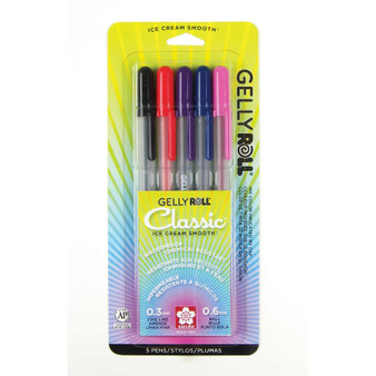 Sakura Gelly Roll Pens Fine 5 Pack