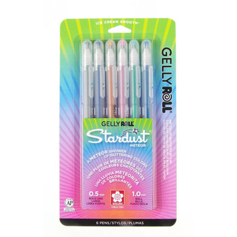 Sakura Gelly Roll Stardust Gel Pens 6 Pack Meteor