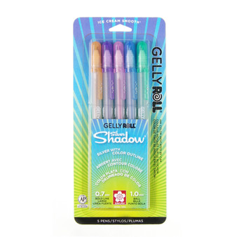 Sakura Gelly Roll Silver Shadow Pens 5 Color Set