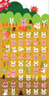 BC Mini Stickers Soft Puffy Rabbit