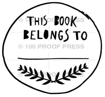 100 Proof Press Rubber Stamp 'This Book Belongs To'