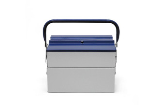 Metalplus Compact Toolbox Grey with Blue Top