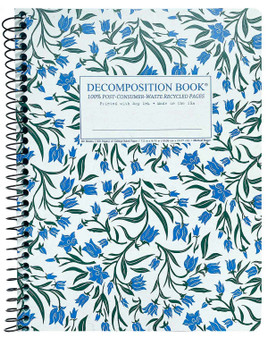 Michael Rogers Press Decomposition Book Spiral Bound Ruled Bluebells