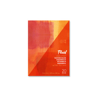 Fluid Watercolor Paper 20 Sheet Pad 9x12"