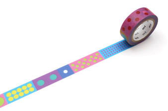 MT Washi Tape 15mm Kapitza Polka Dot Vivid