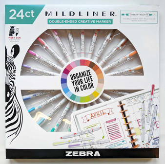 Zebra Clickart Retractable Marker Pen 0.6mm - Assorted, 6 Pack