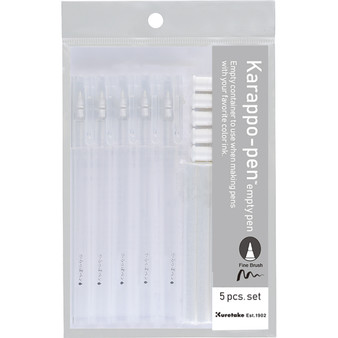 Kuretake Zig Karappo Pen Brush 5 Pen Set