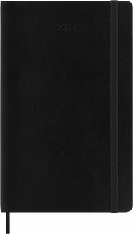 Moleskine 2024 Weekly Planner 12 Month Large Soft Cover Black
