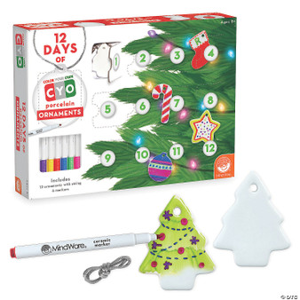 Mindware 12 Days of Color Your Own Ornaments