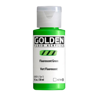 Golden Acrylic Fluid 1oz Fluorescent Green