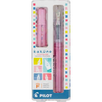 Pilot Kakuno Fountain Pen Translucent Pink Fine