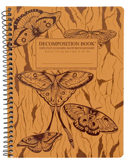 Michael Roger Press Decomposition Coil Ruled Notebook Midnight Moths