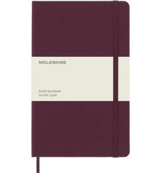 Moleskine Classic Notebook Hard Cover Large Ruled Burgundy Red
