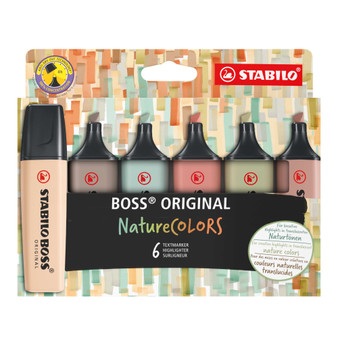 Stabilo BOSS ORIGINAL NatureCOLORS Highlighter Set of 6