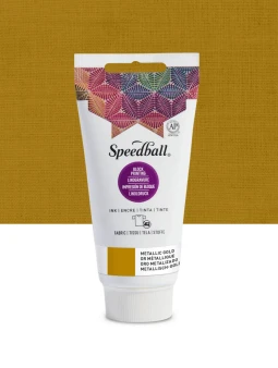 Speedball Fabric Block Printing Ink 2.5oz Metallic Gold