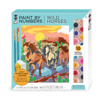 Bright Stripes iHeartArt Paint By Numbers Wild Horses