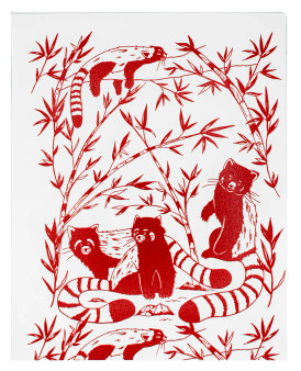 Michael Roger Press Decomposition Folder 9x12" Red Pandas
