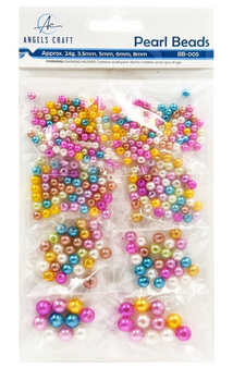 Angels Craft Pearl Bead Kit Assorted Colors & Sizes