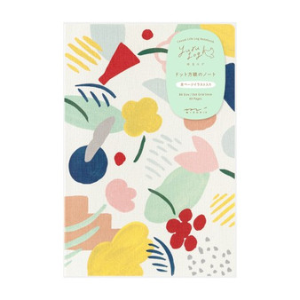 Midori Yuru Log Notebook Dotted 5x7 Textile Motif