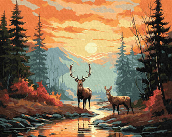 Ideyka Painting by Numbers Kit Refined Deer