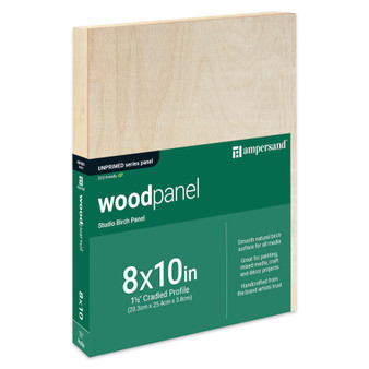 Ampersand Woodpanel 1.5" Cradled 8x10"