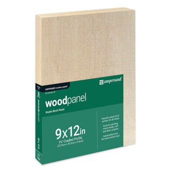 Ampersand Woodpanel 1.5" Cradled 9x12"