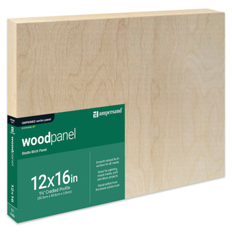 Ampersand Woodpanel 1.5" Cradled 12x16"